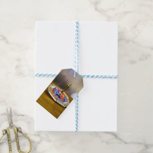SlipperyJoe Chanukka-Dreidel-Geschenk achteckiger Geschenkanhänger