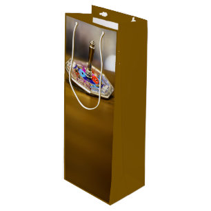 SlipperyJoe Chanukka-Dreidel-Geschenk achteckiger Geschenktüte Für Weinflaschen