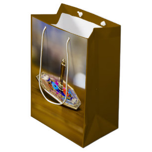 SlipperyJoe Chanukka-Dreidel-Geschenk achteckiger Mittlere Geschenktüte