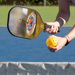 SlipperyJoe Chanukka-Dreidel-Geschenk achteckiger Pickleball Schläger