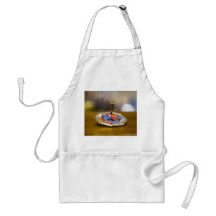 SlipperyJoe Chanukka-Dreidel-Geschenk achteckiger Schürze