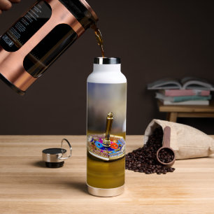 SlipperyJoe Chanukka-Dreidel-Geschenk achteckiger  Trinkflasche