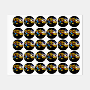 SlipperyJoe Chanukka symbolisches Stilleben Feiert Etiketten