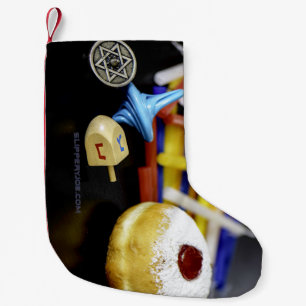 SlipperyJoe Chanukka symbolisches Stilleben Feiert Kleiner Weihnachtsstrumpf