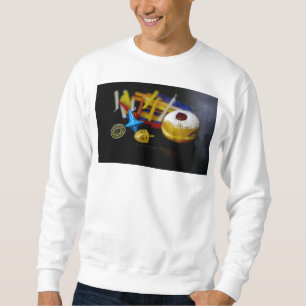 SlipperyJoe Chanukka symbolisches Stilleben Feiert Sweatshirt