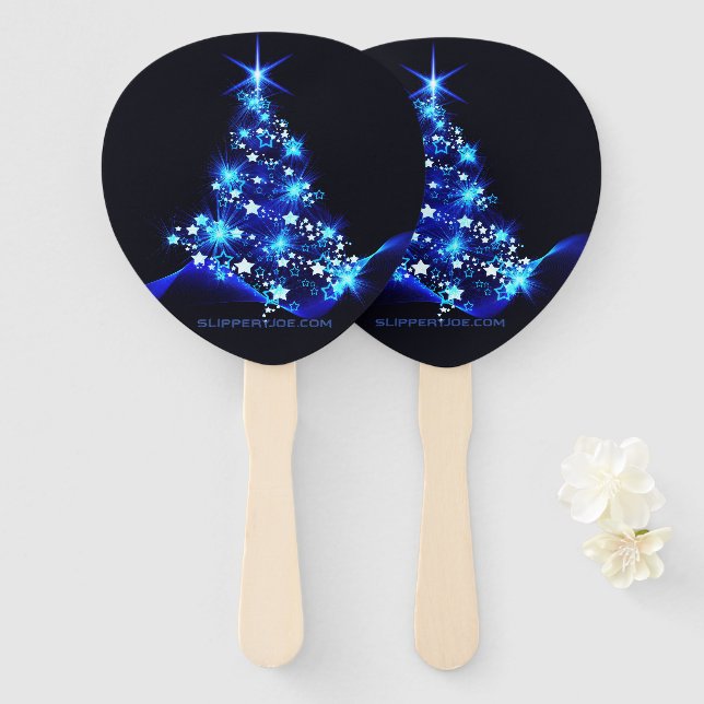 SlipperyJoe digital gerenderte Weihnachtsbaumbeau Fächer (Vorne und Hinten)