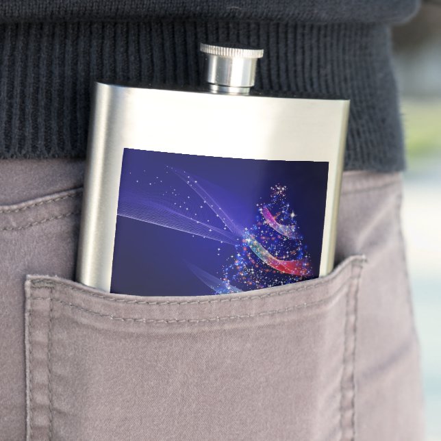 SlipperyJoe digital gerenderte Weihnachtsbaumbeau Flachmann (Beispiel)