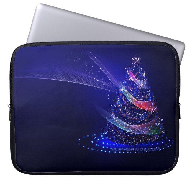 SlipperyJoe digital gerenderte Weihnachtsbaumbeau Laptopschutzhülle (Vorderseite)