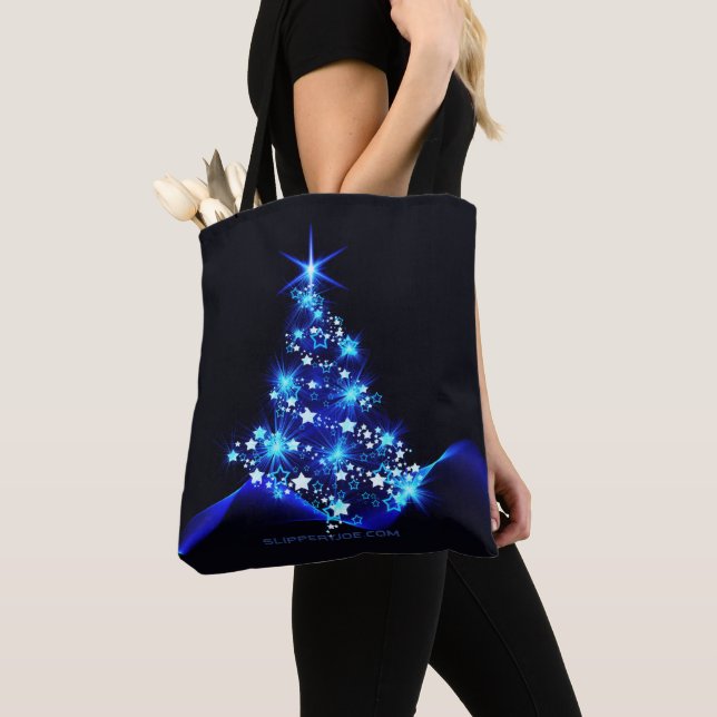 SlipperyJoe digital gerenderte Weihnachtsbaumbeau Tasche (Von Nahem)