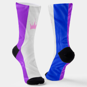 SlipperyJoe Drag Pride Flag lila blaue Krähe Socken