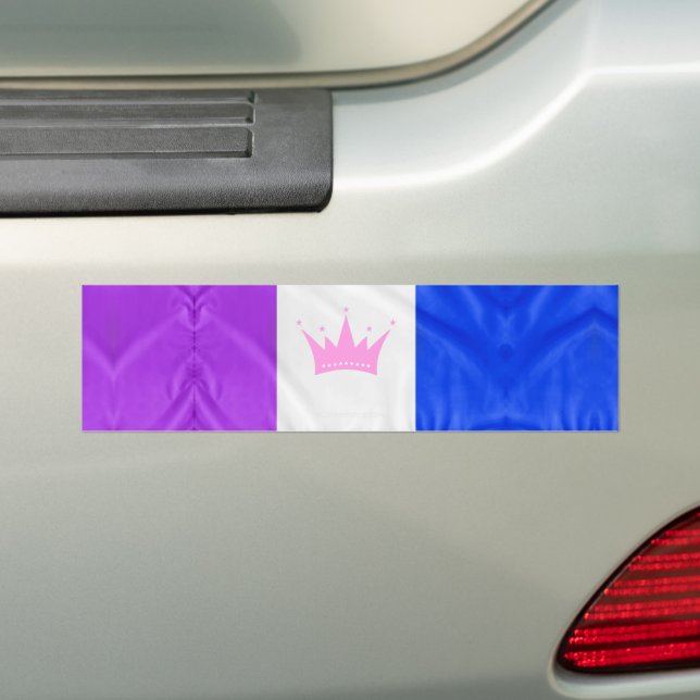 SlipperyJoe Drag Pride Flag lila-weiß-blau Sequ Autoaufkleber (Auf Auto)