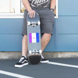 SlipperyJoe Drag-Pride-Flagge lila weiß blau Krähe Aufkleber
