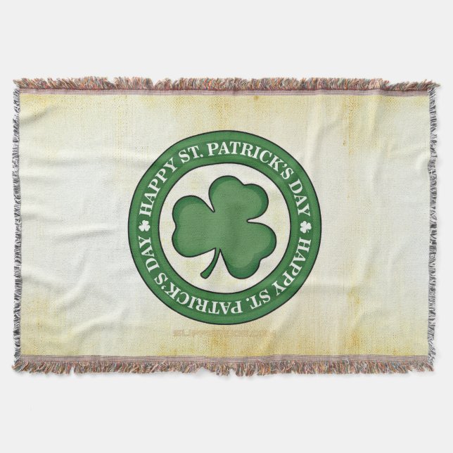 SlipperyJoe feiert Saint Patrick's Day Iris Decke (Vorderseite)