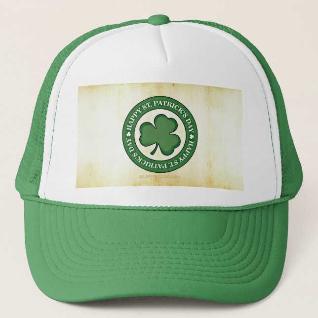 SlipperyJoe feiert Saint Patrick's Day Iris Truckerkappe (Vorderseite)