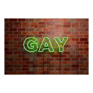 SlipperyJoe illuminé néon gay signe lumineux vif