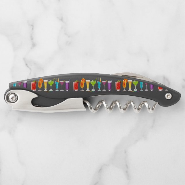 SlipperyJoe jubelt Alkoholcocktails LGBTQIA Gay Kellnermesser (Vorderseite)