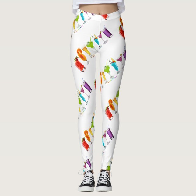 SlipperyJoe jubelt Alkoholcocktails LGBTQIA Gay Leggings (Vorderseite)