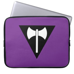 SlipperyJoe lesbische Pride-Flagge mächtiges schwu Laptopschutzhülle