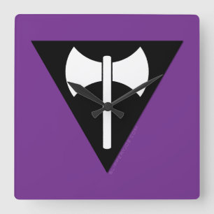 SlipperyJoe lesbische Pride-Flagge starke schwule Quadratische Wanduhr