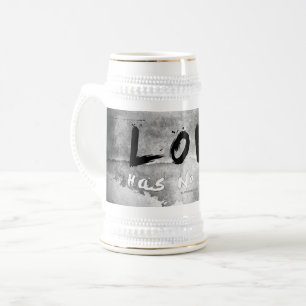 SlipperyJoe Liebe hat keine Hautfarbe Rassen-Hautt Bierglas