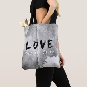 SlipperyJoe Liebe hat keine Hautfarbe Rassengrenze Tasche