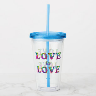 SlipperyJoe Liebe ist Liebe tropfend schmelzend dy Acryltrinkbecher