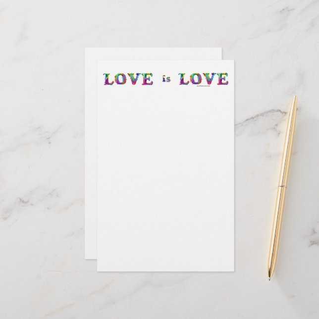 SlipperyJoe Liebe ist Liebe tropfend schmelzend dy Briefpapier (Vorderseite/Rückseite Beispiel)