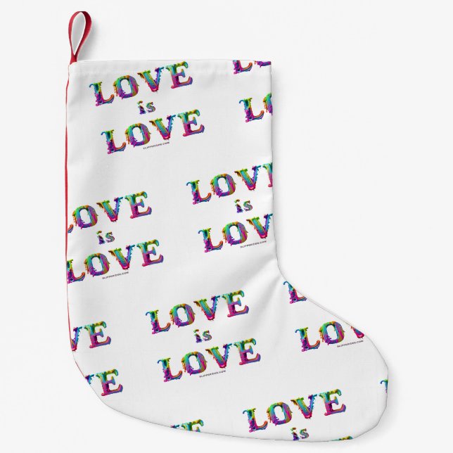 SlipperyJoe Liebe ist Liebe tropfend schmelzend dy Kleiner Weihnachtsstrumpf (Vorderseite)