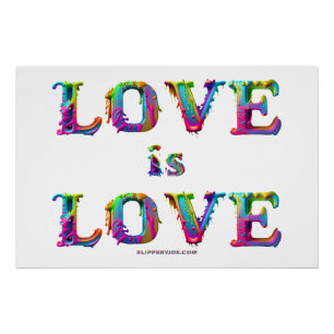 SlipperyJoe Liebe ist Liebe tropfend schmelzend dy Poster