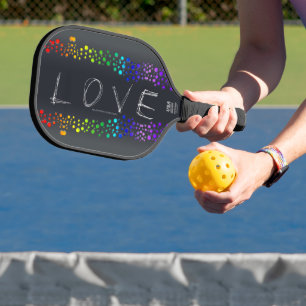 SlipperyJoe liebt Blasen rot orange gelb grün c Pickleball Schläger