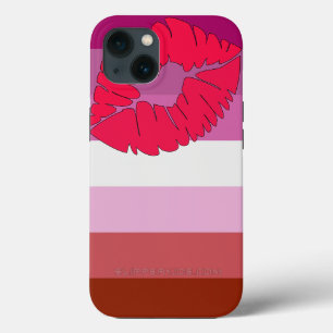 SlipperyJoe Lippenstift lesbische Pride-Flagge fem Case-Mate iPhone Hülle