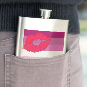 SlipperyJoe Lippenstift lesbische Pride-Flagge fem Flachmann