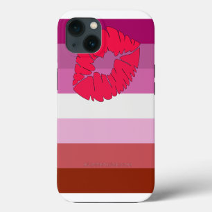 SlipperyJoe Lippenstift lesbische Pride-Flagge fem iPhone Hülle