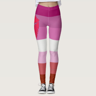 SlipperyJoe Lippenstift lesbische Pride-Flagge fem Leggings