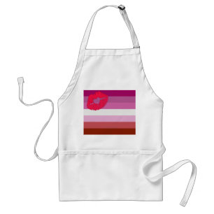 SlipperyJoe Lippenstift lesbische Pride-Flagge fem Schürze