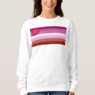 SlipperyJoe Lippenstift lesbische Pride-Flagge fem Sweatshirt