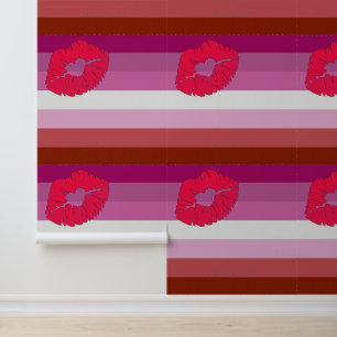 SlipperyJoe Lippenstift lesbische Pride-Flagge fem Tapete