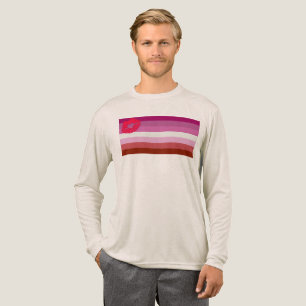 SlipperyJoe Lippenstift lesbische Pride-Flagge fem Tri-Blend Shirt