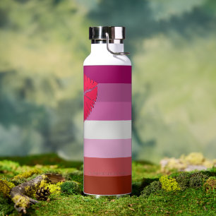 SlipperyJoe Lippenstift Lesbische Strichflagge Fem Trinkflasche