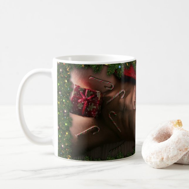 SlipperyJoe männliche Brustkorb Sechserpack Bauchs Kaffeetasse (Mit Donut)