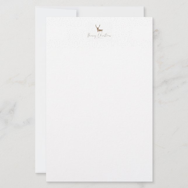 SlipperyJoe Merry Weihnachtsrentiere rote Nase ant Briefpapier (Vorderseite)