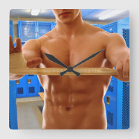 SlipperyJoe Musculus man abs locker Raum gekachelt