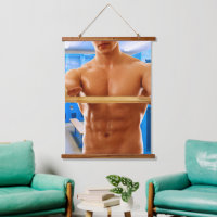SlipperyJoe Musculus man abs locker Raum gekachelt