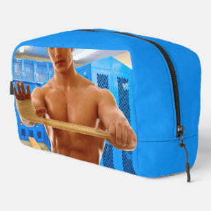 SlipperyJoe Musculus man abs locker Raum gekachelt Waschbeutel