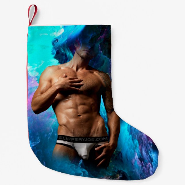 SlipperyJoe Muskel-Unterhosen-Wulst lebhaft h Kleiner Weihnachtsstrumpf (Vorderseite)