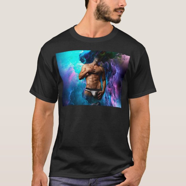 SlipperyJoe Muskel-Unterhosen-Wulst lebhaft h T-Shirt (Vorderseite)