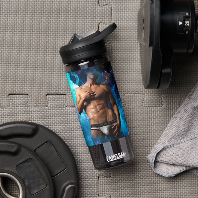 SlipperyJoe Muskel-Unterhosen-Wulst lebhaft h Trinkflasche (Fitnessstudio)