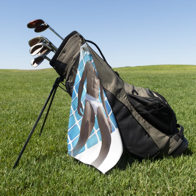 SlipperyJoe muskulöser Mann sechs Packungen abs mä Golfhandtuch (Gras)