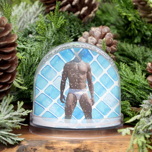 SlipperyJoe muskulöser Mann sechs Packungen abs mä Schneekugeln (Winter)