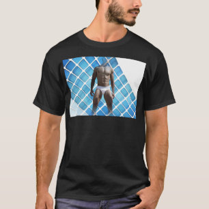 SlipperyJoe muskulöser Mann sechs Packungen abs mä T-Shirt